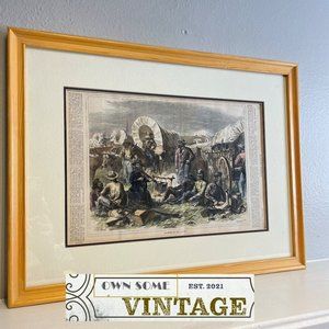 Antique Framed Art | Original Harper’s Weekly Illustrations | High Quality Glass